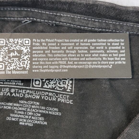 Phluid Project Shirt Mens XL Black Kind Is Cool Be Cool Pride Graphic (1151) - Picture 4 of 6